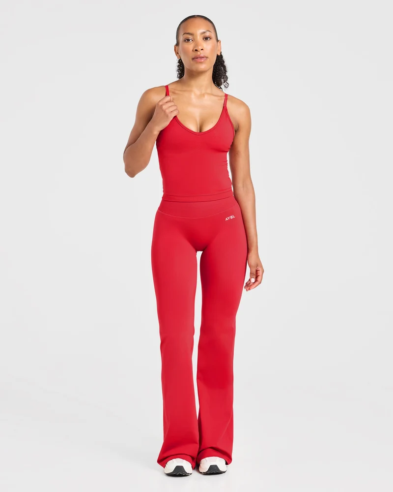 Adapt Seamless Flared Leggings - Salsa Rouge