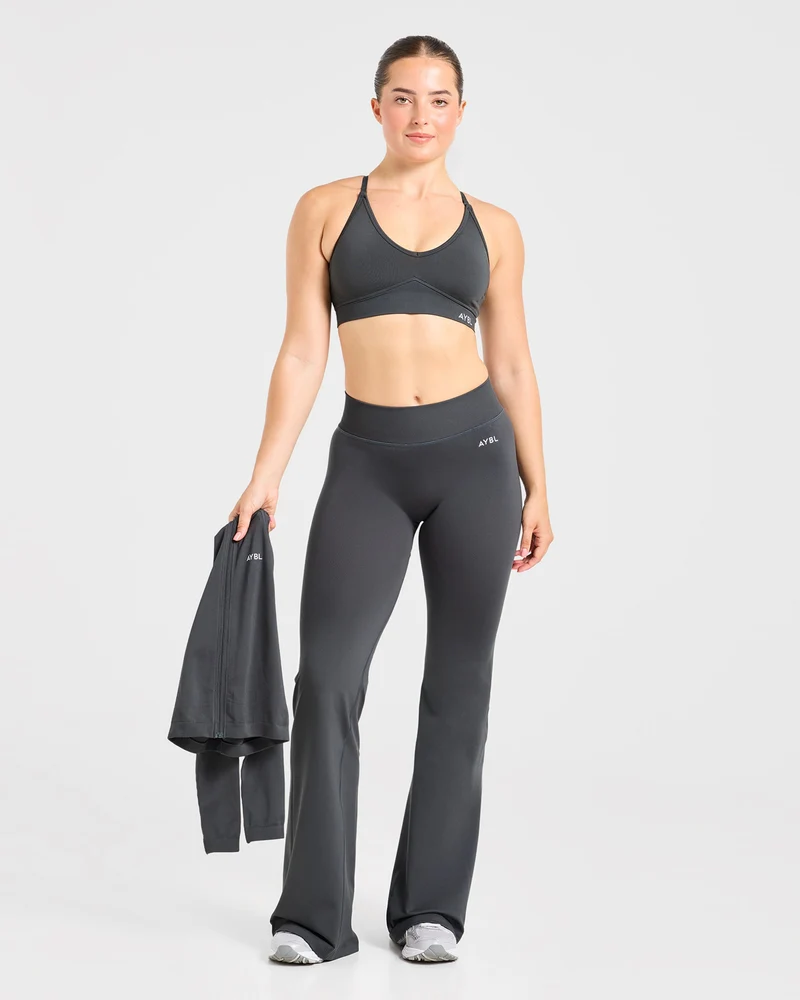 Adapt Seamless Flared Leggings - Dark Charcoal