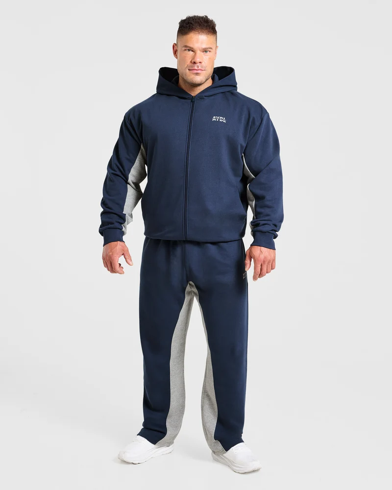 Wesley Vissers x Oversized Zip Up Hoodie - Navy