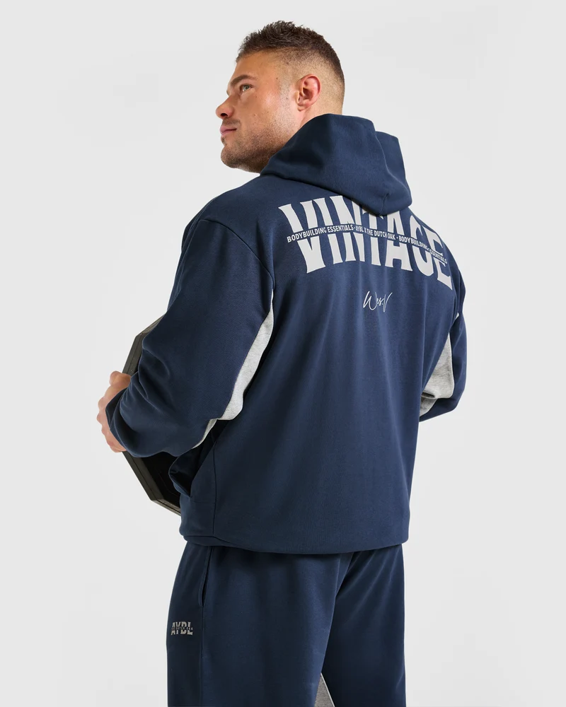 Wesley Vissers x Oversized Zip Up Hoodie - Navy