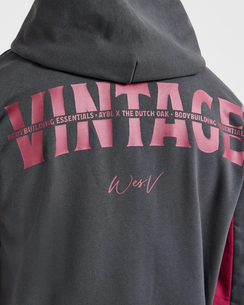 Wesley Vissers x Oversized Zip Up Hoodie - Charcoal