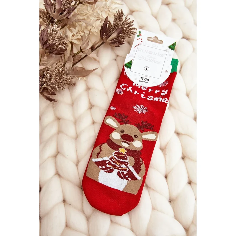 Chaussettes femmes motifs festifs coton hiver cadeau idéal