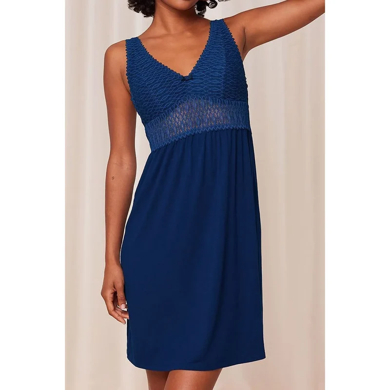 Chemise de nuit confortable Lenzing TENCEL réglable élégante femmes