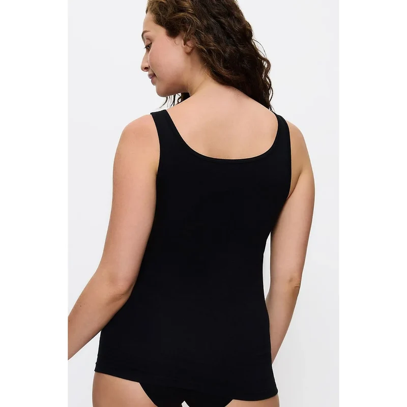 T-shirt coton doux dentelle féminine larges bretelles confort ajusté