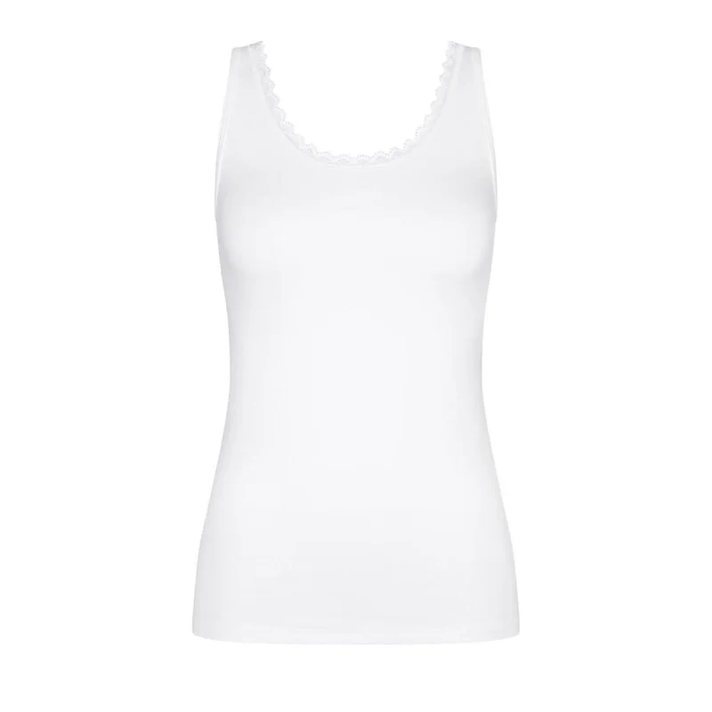 T-shirt coton doux dentelle féminine ajusté respirant Feel Of Cotton