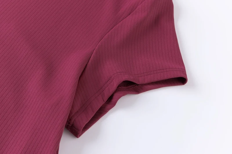 Cropped Fit Tee - Cherry Red