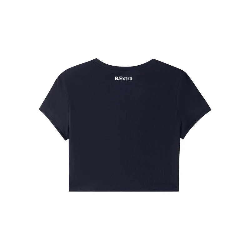 Cropped Fit Tee - Black