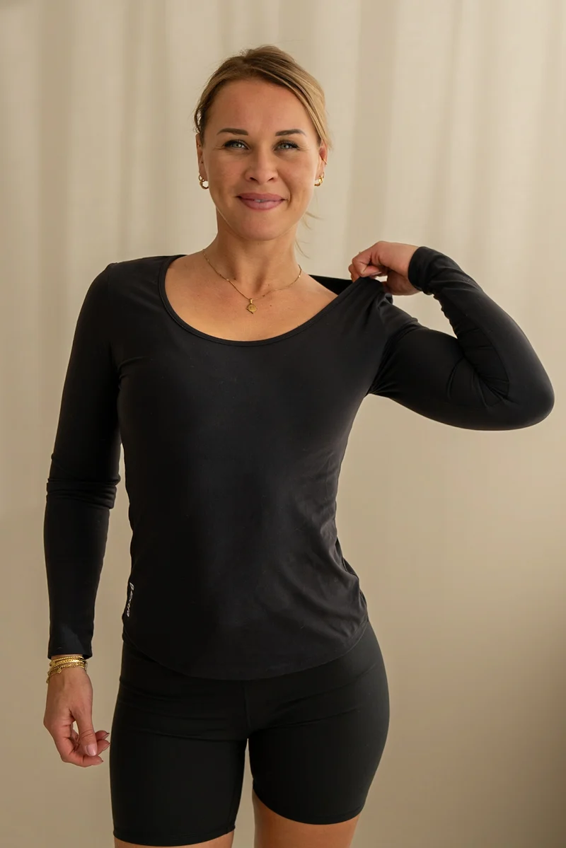 Scoop Neck Top - Black Funxtion X