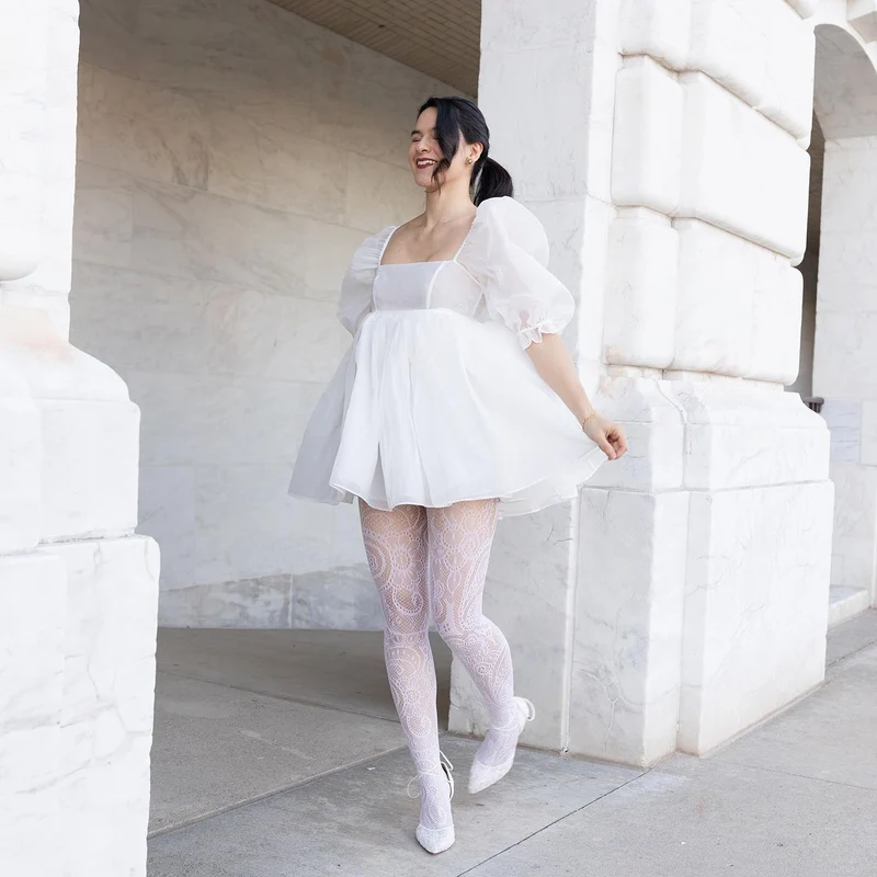 Botanical Fishnets - White