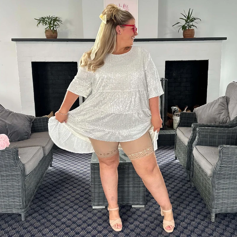 Lace Stay Cool Chub Rub Shorts - Blissful