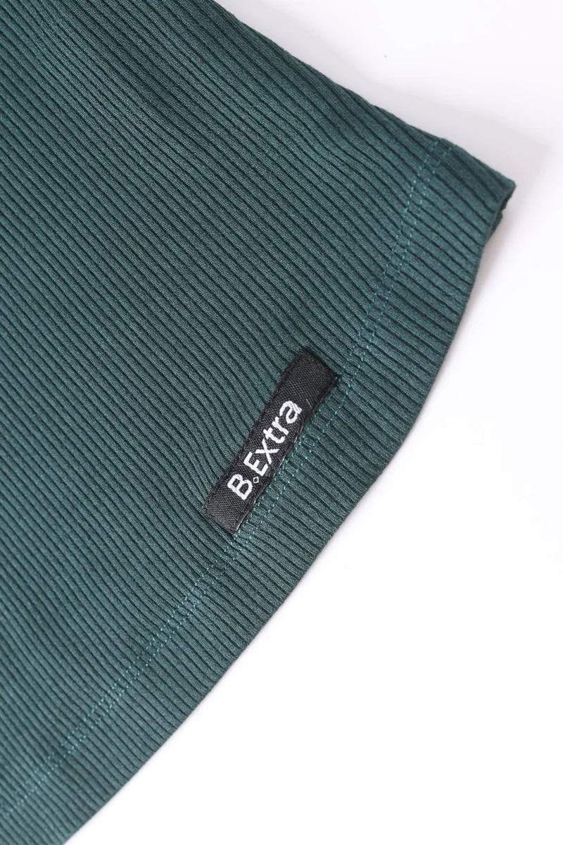Ribbed Crop Top - Enchanted Green