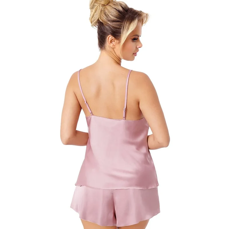 Combinaison satin élégante confortable femme bretelles réglables décolleté V