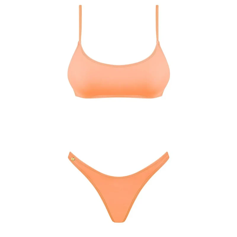 Bikini sportif Mexico Beach couleur néon confort strings élasthanne polyamide
