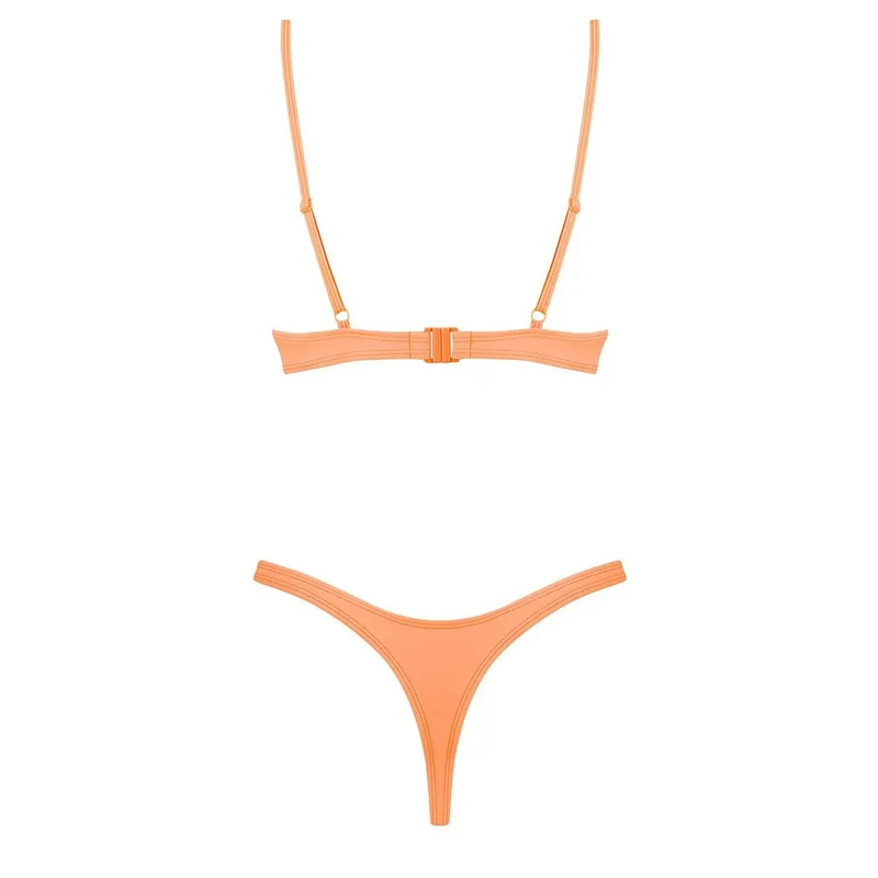 Bikini sportif Mexico Beach couleur néon confort strings élasthanne polyamide