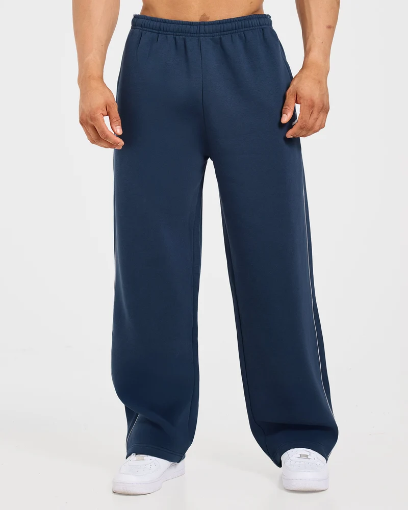 Restore Oversized Straight Leg Joggers - Navy Blue