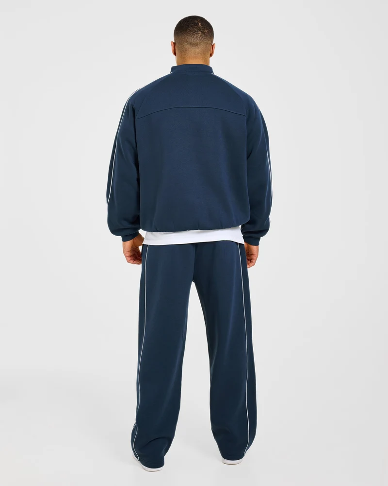 Restore Oversized 1/4 Zip Pullover - Navy Blue