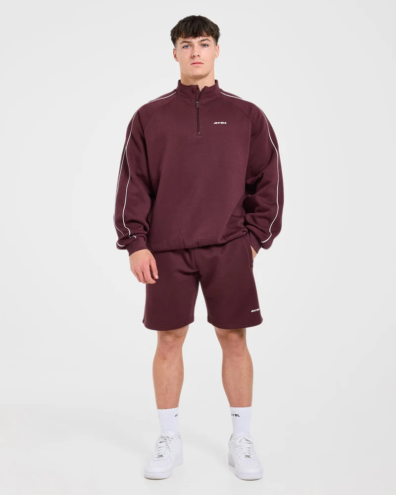 Restore Oversized 1/4 Zip Pullover - Dusty Plum