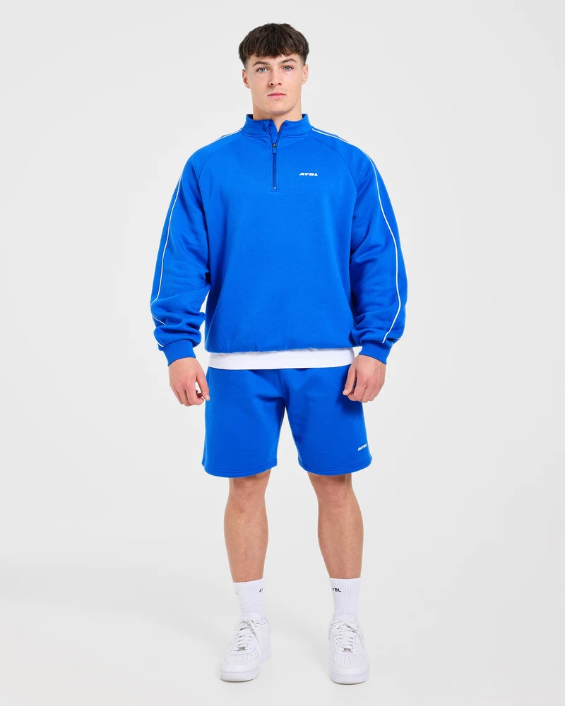Restore Oversized 1/4 Zip Pullover - Cobalt