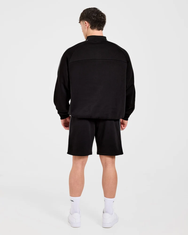 Restore Oversized 1/4 Zip Pullover - Black