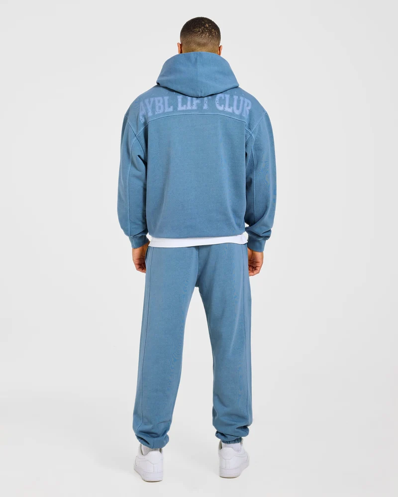 Lift Club Distressed Joggers - Washed Indigo