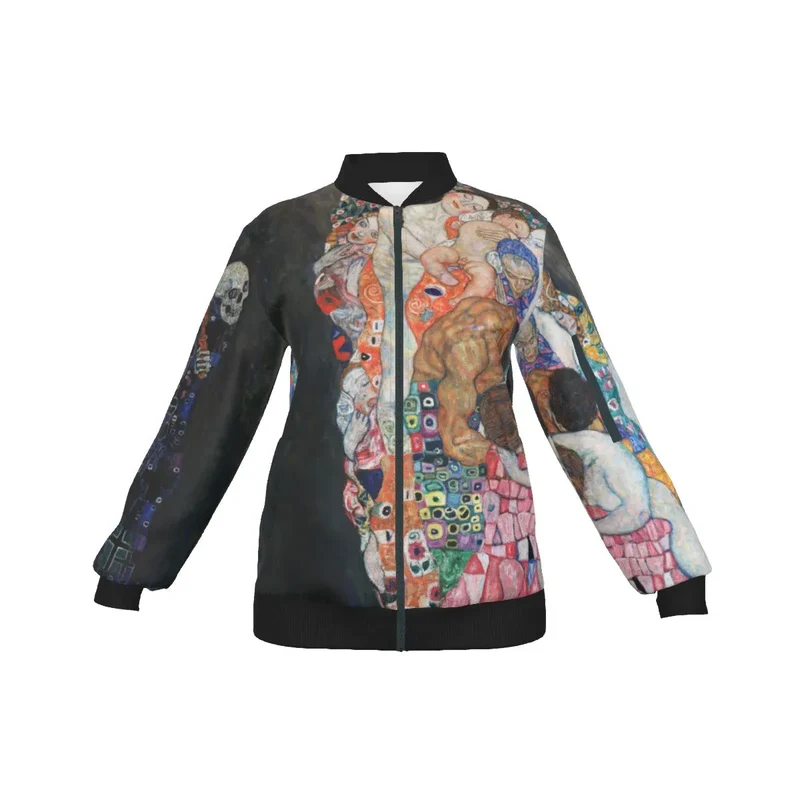 Death and Life by Gustav Klimt Women's Bomber Jacket