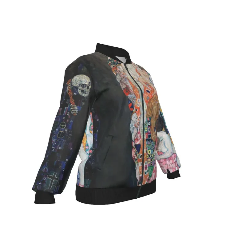 Death and Life by Gustav Klimt Women's Bomber Jacket