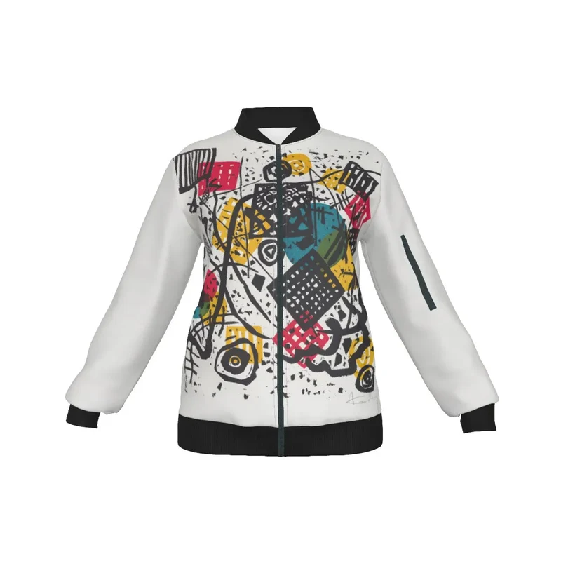 Small Worlds V Wassily Kandinsky Women's Bomber Jacket