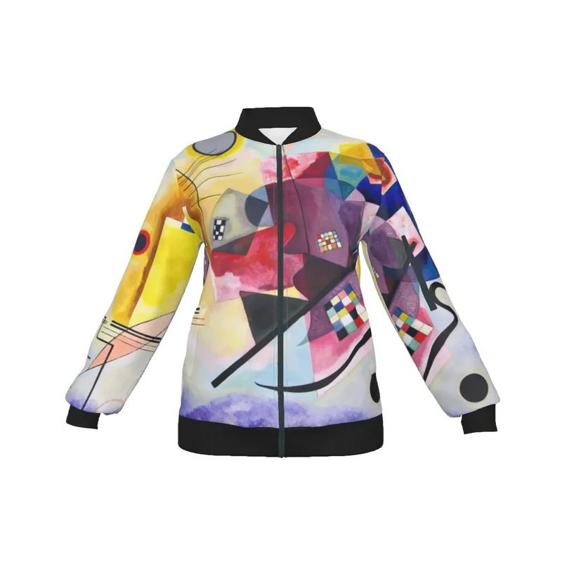 Yellow-Red-Blue Wassily Kandinsky Art Women's Bomber Jacket