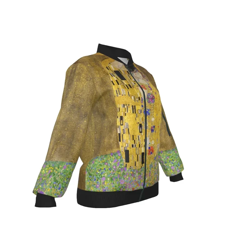 The Kiss by Gustav Klimt Art Women's Bomber Jacket