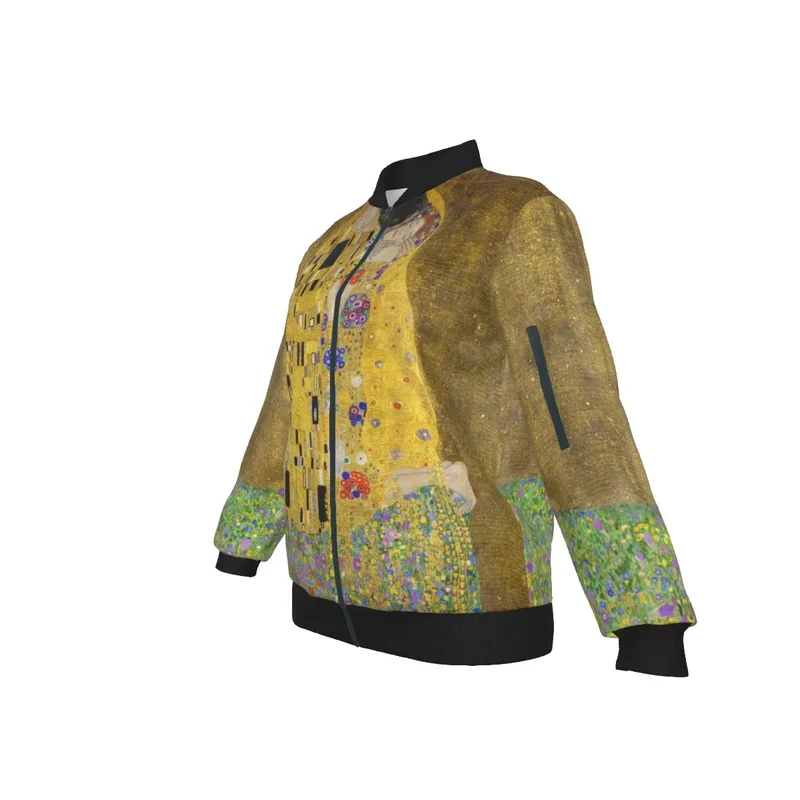 The Kiss by Gustav Klimt Art Women's Bomber Jacket
