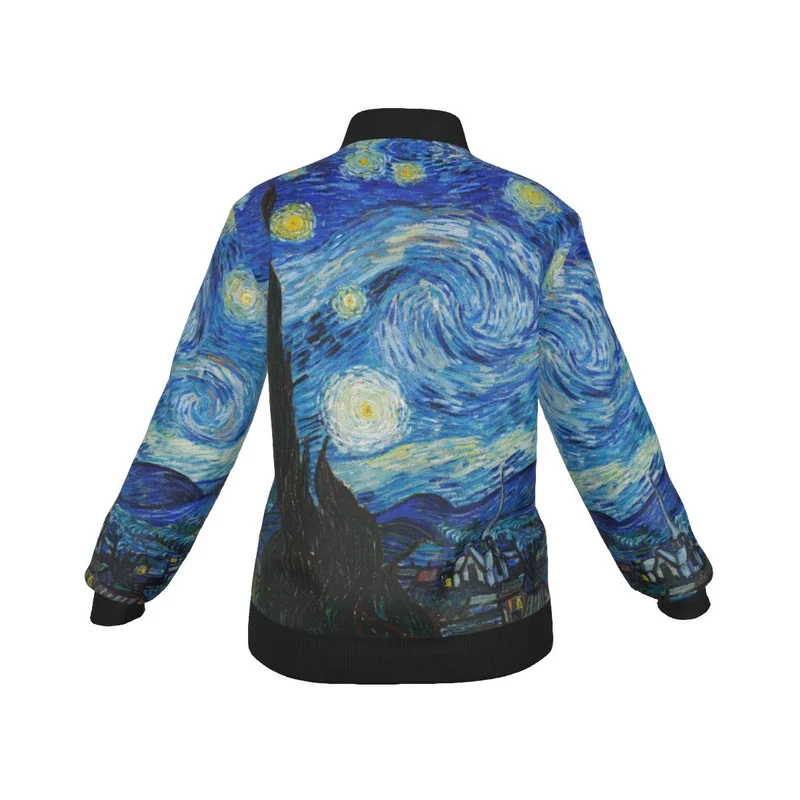 The Starry Night Van Gogh Art Women's Bomber Jacket