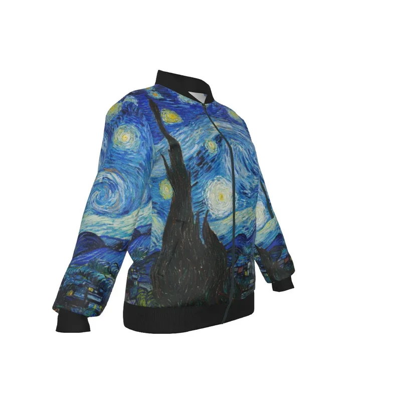 The Starry Night Van Gogh Art Women's Bomber Jacket