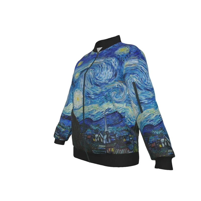 The Starry Night Van Gogh Art Women's Bomber Jacket