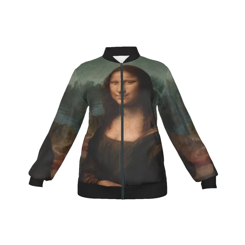 The Mona Lisa by Leonardo da Vinci Women's Bomber Jacket