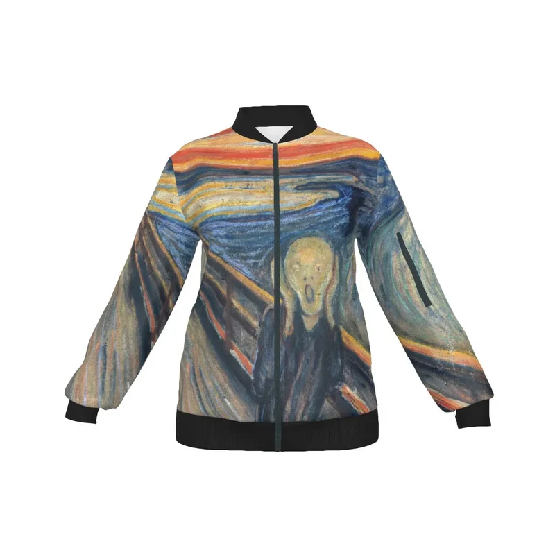 The Scream by Edvard Munch Art Women's Bomber Jacket