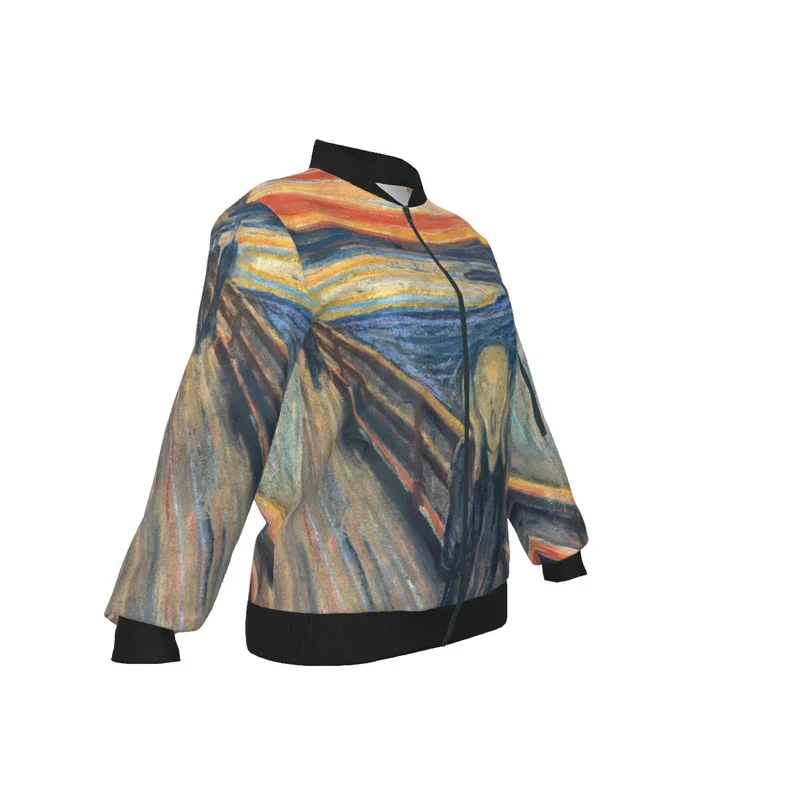 The Scream by Edvard Munch Art Women's Bomber Jacket