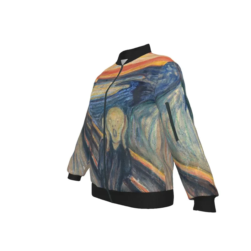 The Scream by Edvard Munch Art Women's Bomber Jacket