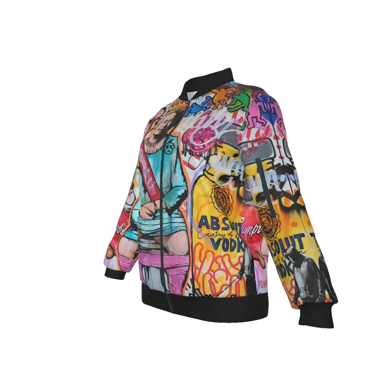 Iconic British Royal Pop Art Surrealism Women's Bomber Jacket