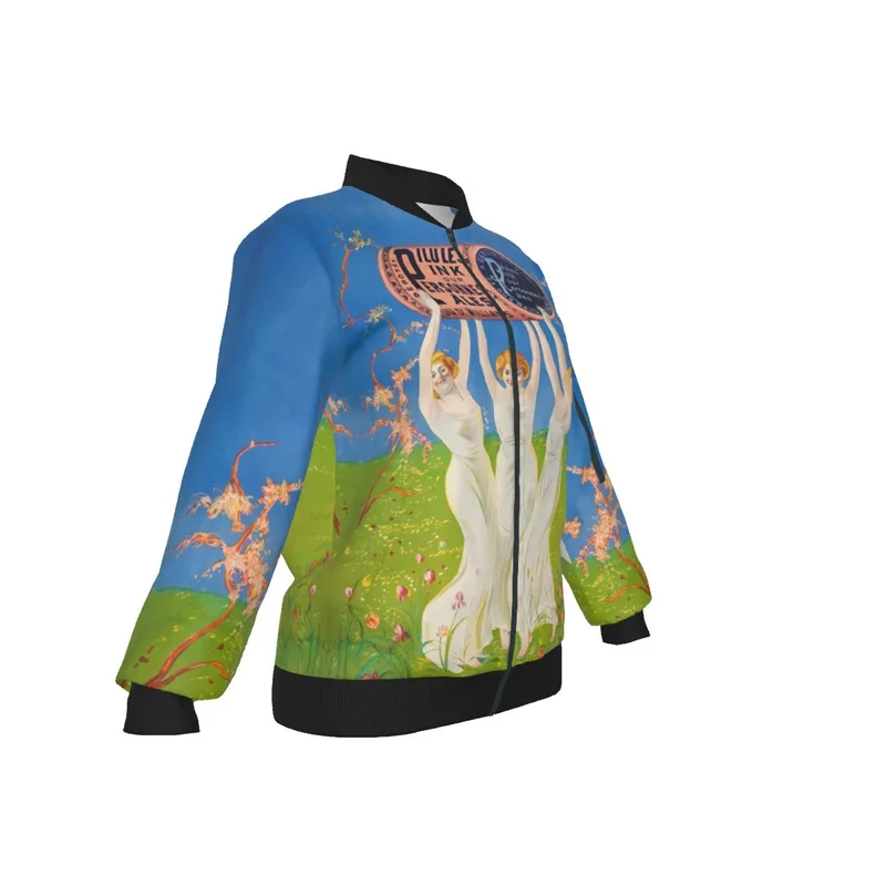 Pink Pills for Pale People Leonetto Cappiello Women's Bomber Jacket