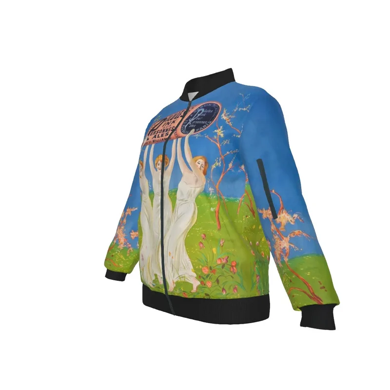 Pink Pills for Pale People Leonetto Cappiello Women's Bomber Jacket