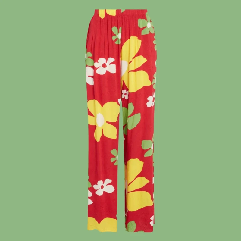 Pantalon Long à Jambes Larges - Tradewinds Rouge