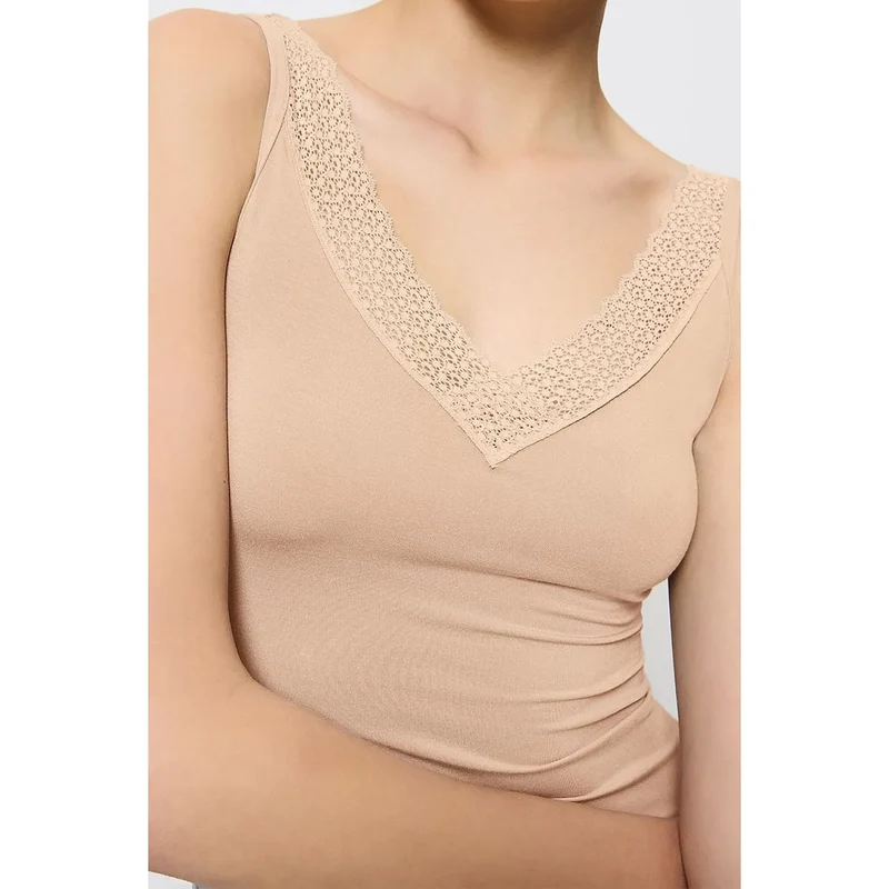 Débardeur femme TENCEL Modal dentelle recyclée confort élégant