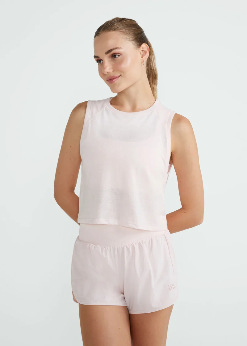 T-shirt Mulher Sem Manga Cropped