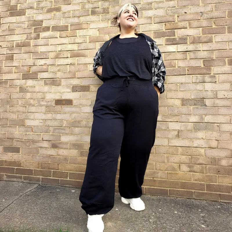 Organic Cotton Adjustable Joggers - Black