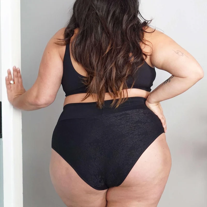 Organic Cotton Lacey Full Brief Knickers