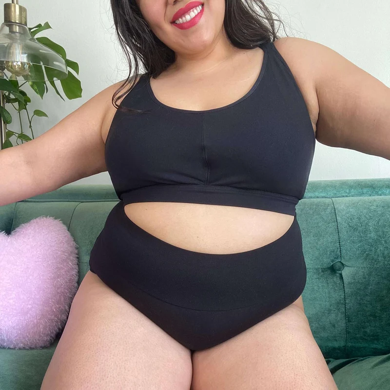 Organic Cotton Lacey Super High Waist Knickers
