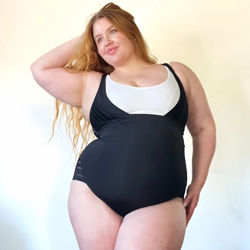 Smoothwear Open Bust Bodysuit - Black