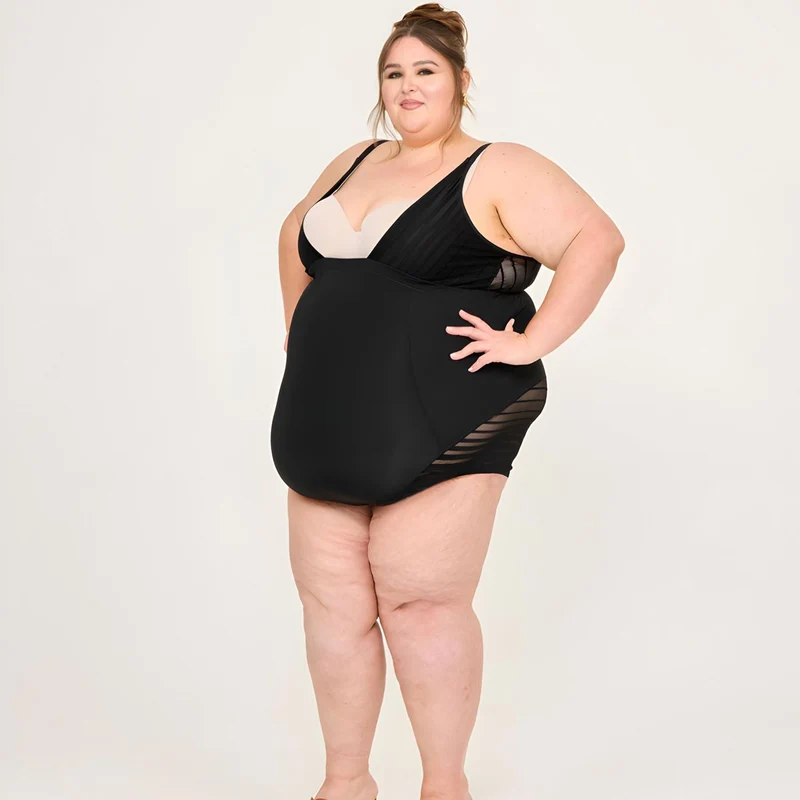 Smoothwear Open Bust Bodysuit - Black