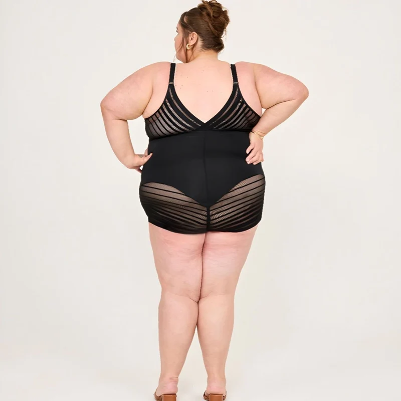 Smoothwear Open Bust Bodysuit - Black