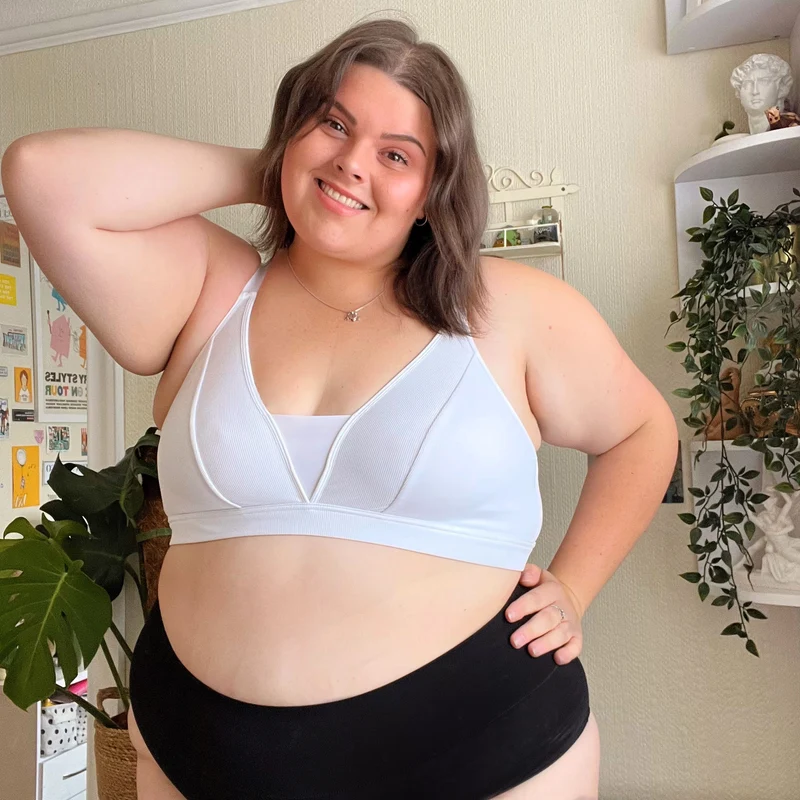 Everyday Ribbed Bra - White